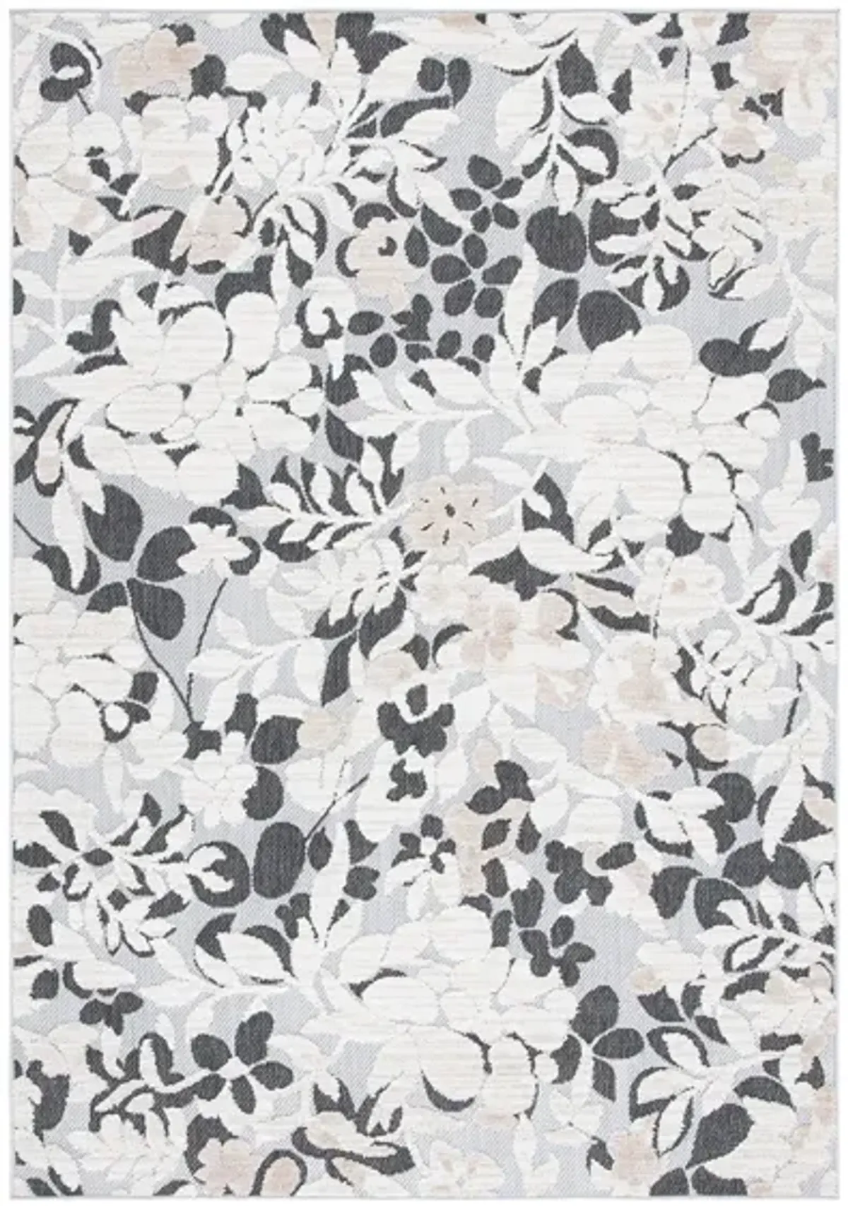 Cabana IV Area Rug in Ivory & Charcoal by Safavieh