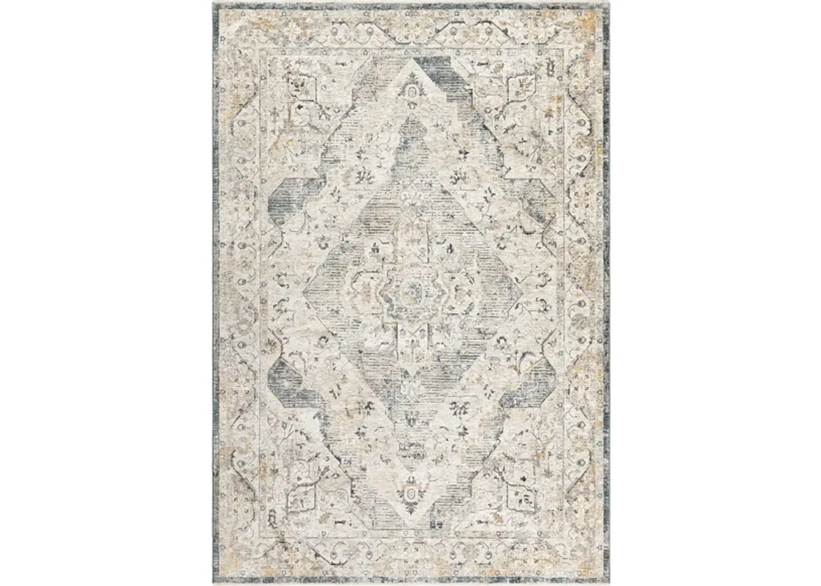 Caerdyf Goodwick Area Rug in Gray, Denim, Blue by Surya