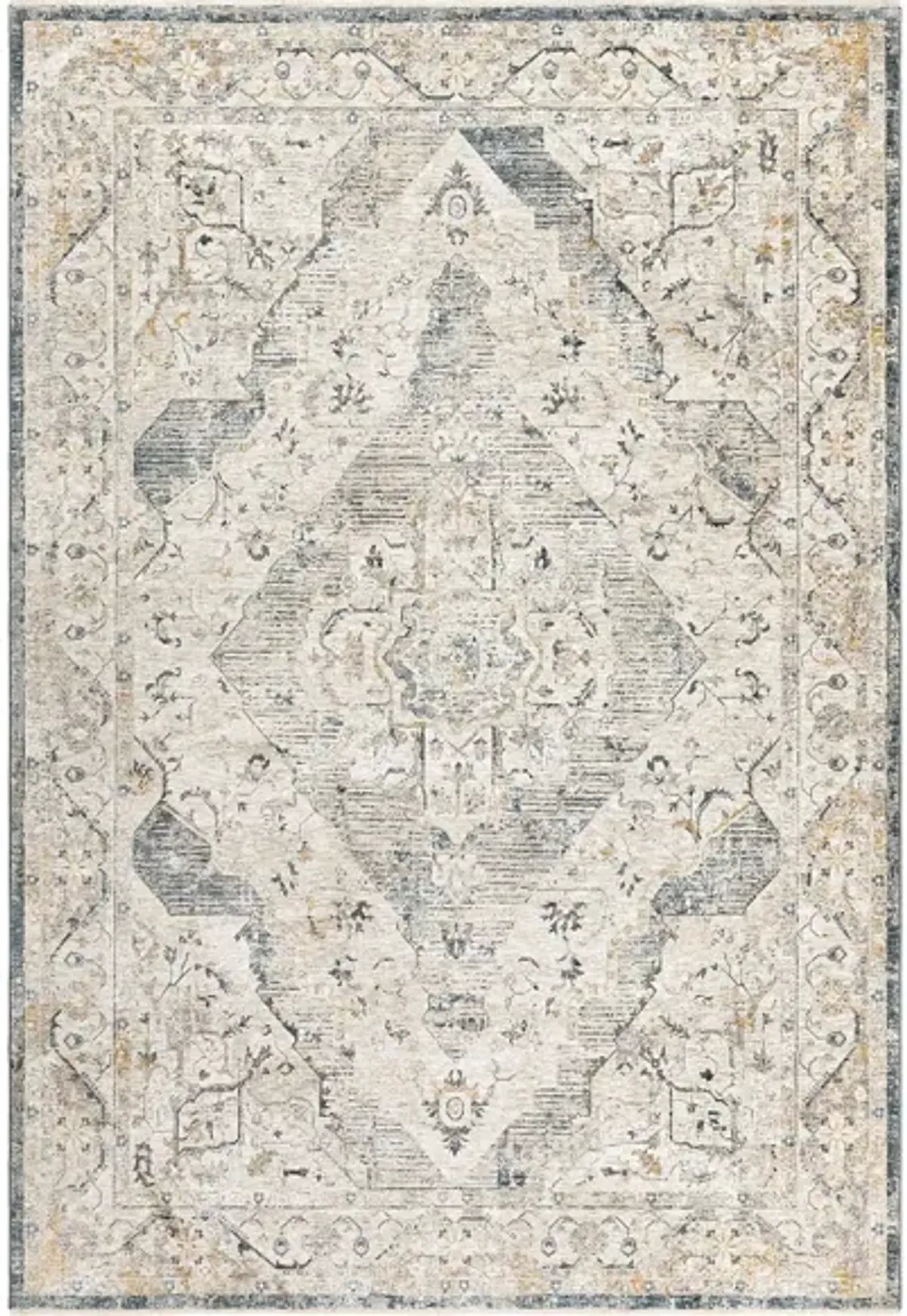 Caerdyf Goodwick Area Rug in Gray, Denim, Blue by Surya