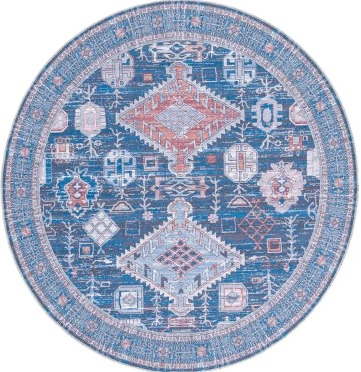 Serapi Area Rug in Blue & Ivory by Safavieh