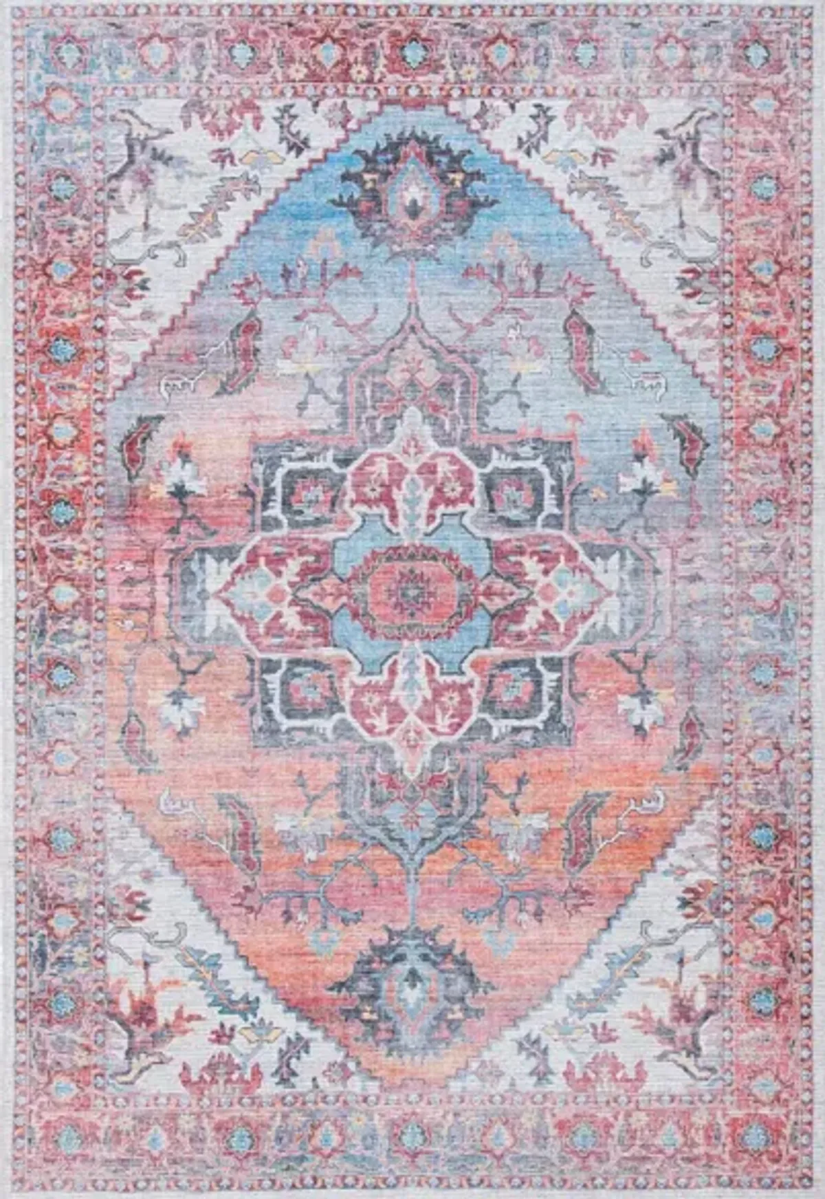 Serapi Area Rug in Rust & Ivory by Safavieh