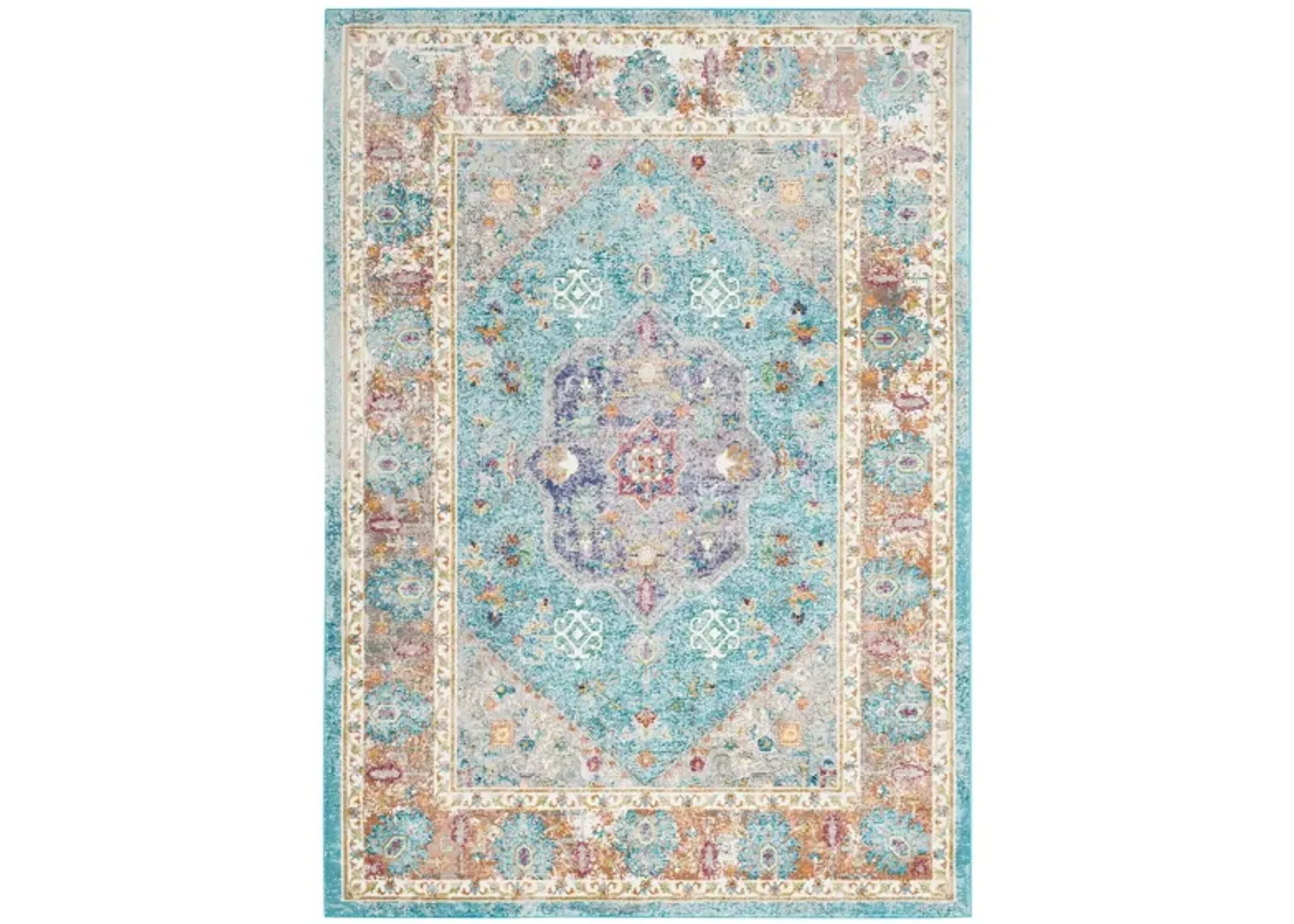 Aria Area Rug in Blue / Creme by Safavieh