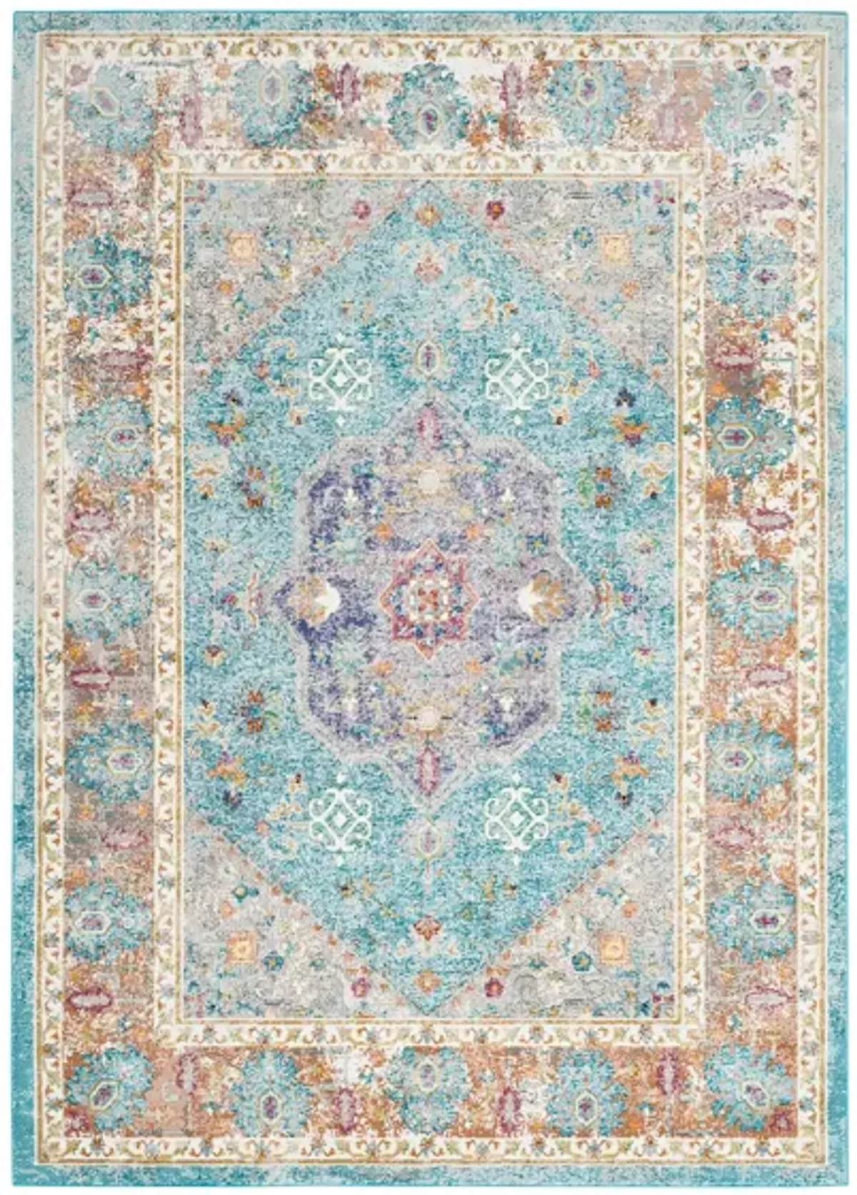 Aria Area Rug in Blue / Creme by Safavieh