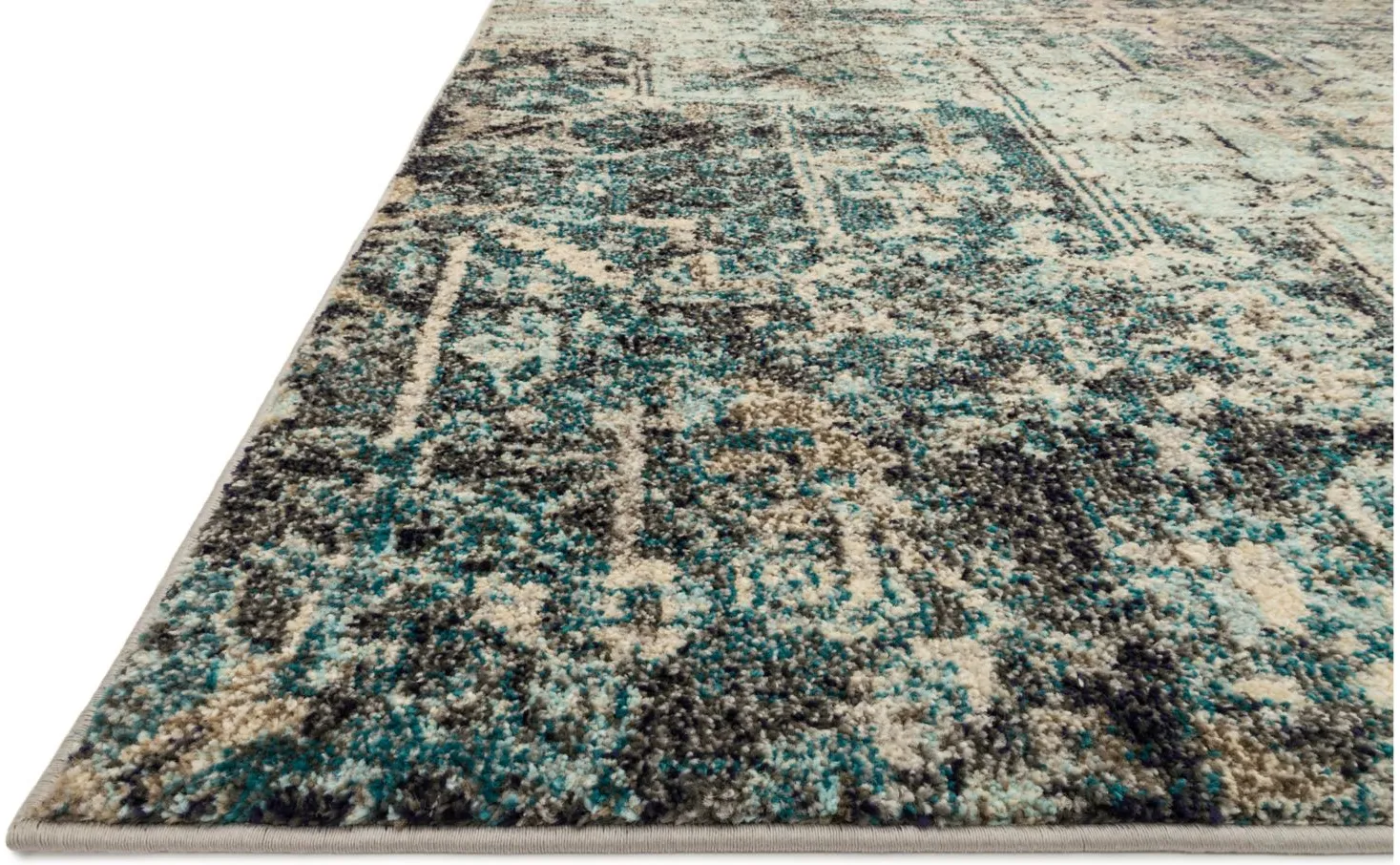 Nadia Runner Rug in Smoke/Slate by Loloi Rugs