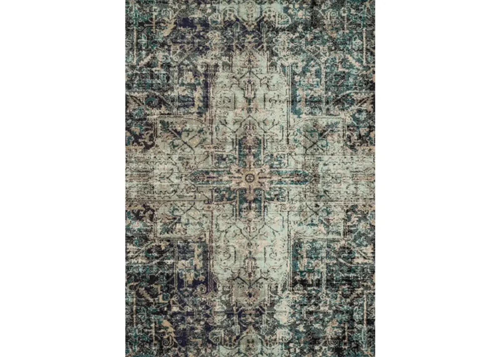 Nadia Runner Rug in Smoke/Slate by Loloi Rugs