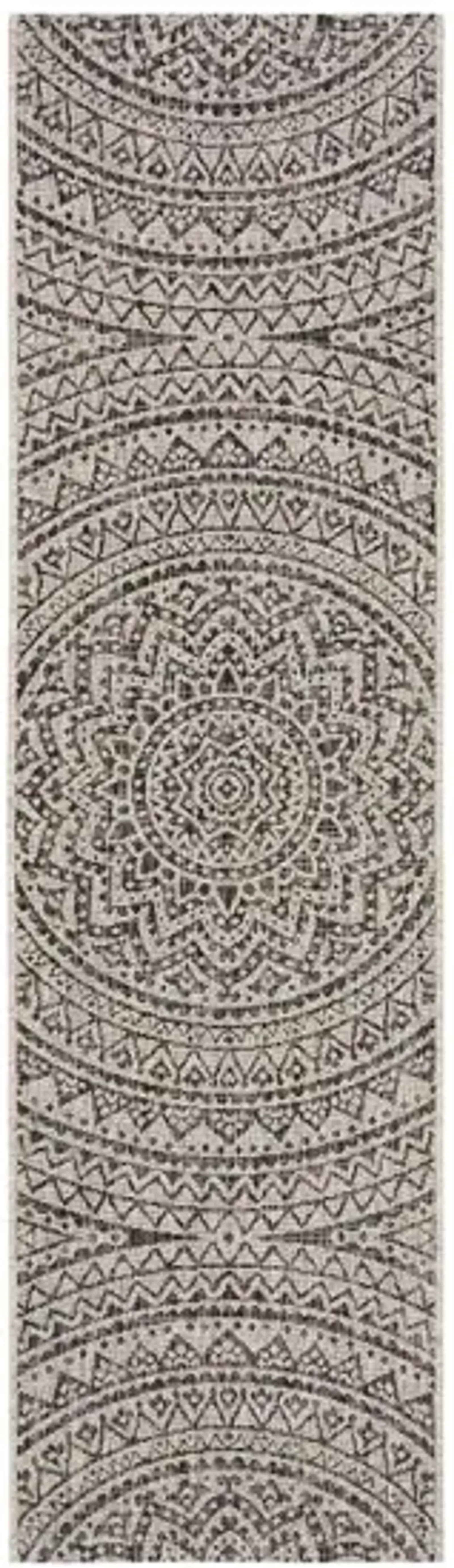 Courtyard Mandala Indoor/Outdoor Runner Rug