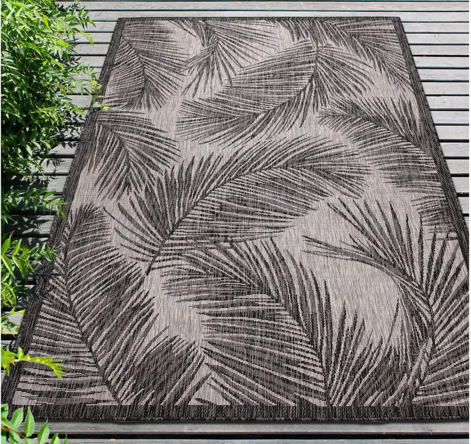 Carmel Fronds Rug in Black by Trans-Ocean Import Co Inc