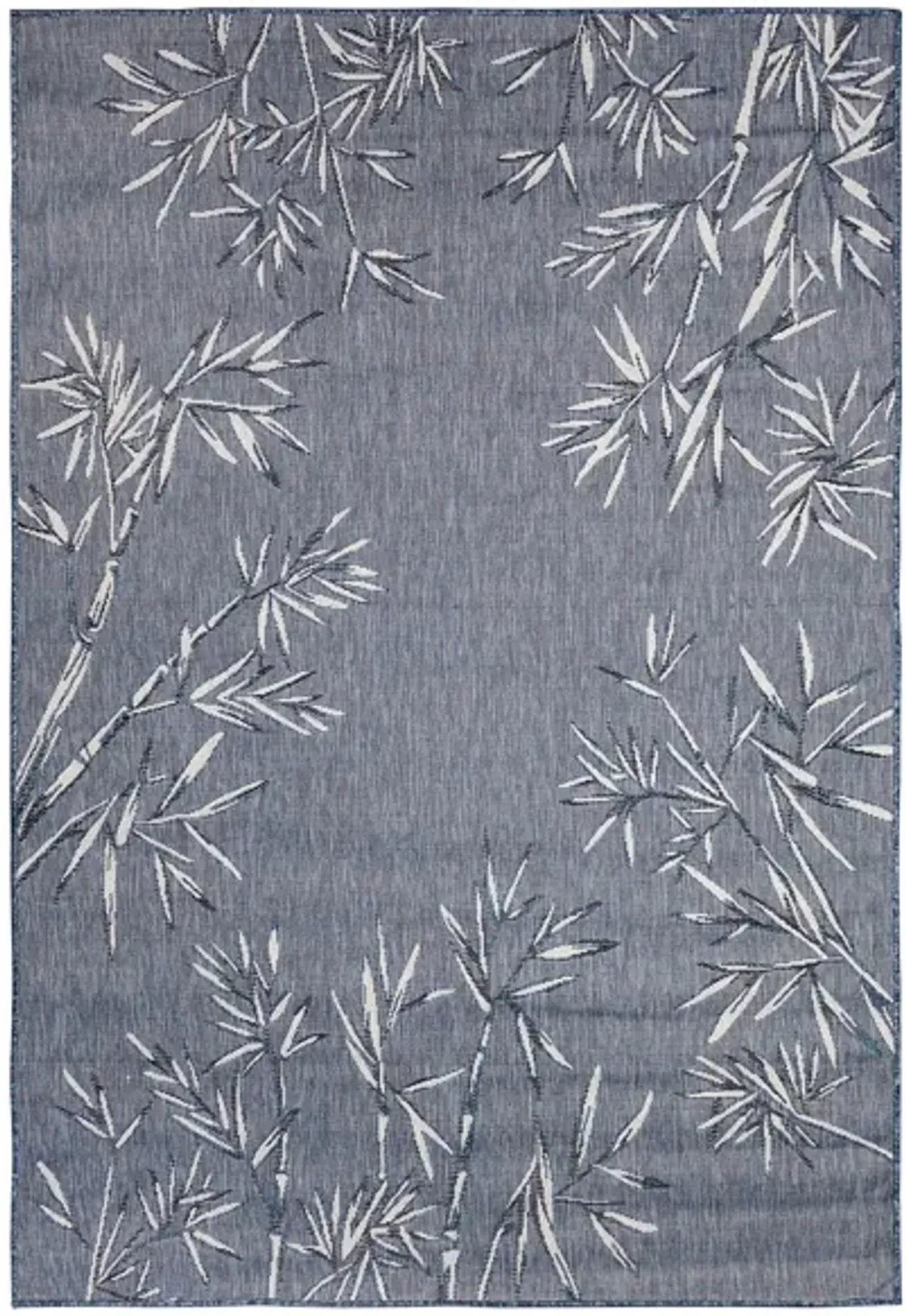 Carmel Bamboo Border Rug in Navy by Trans-Ocean Import Co Inc