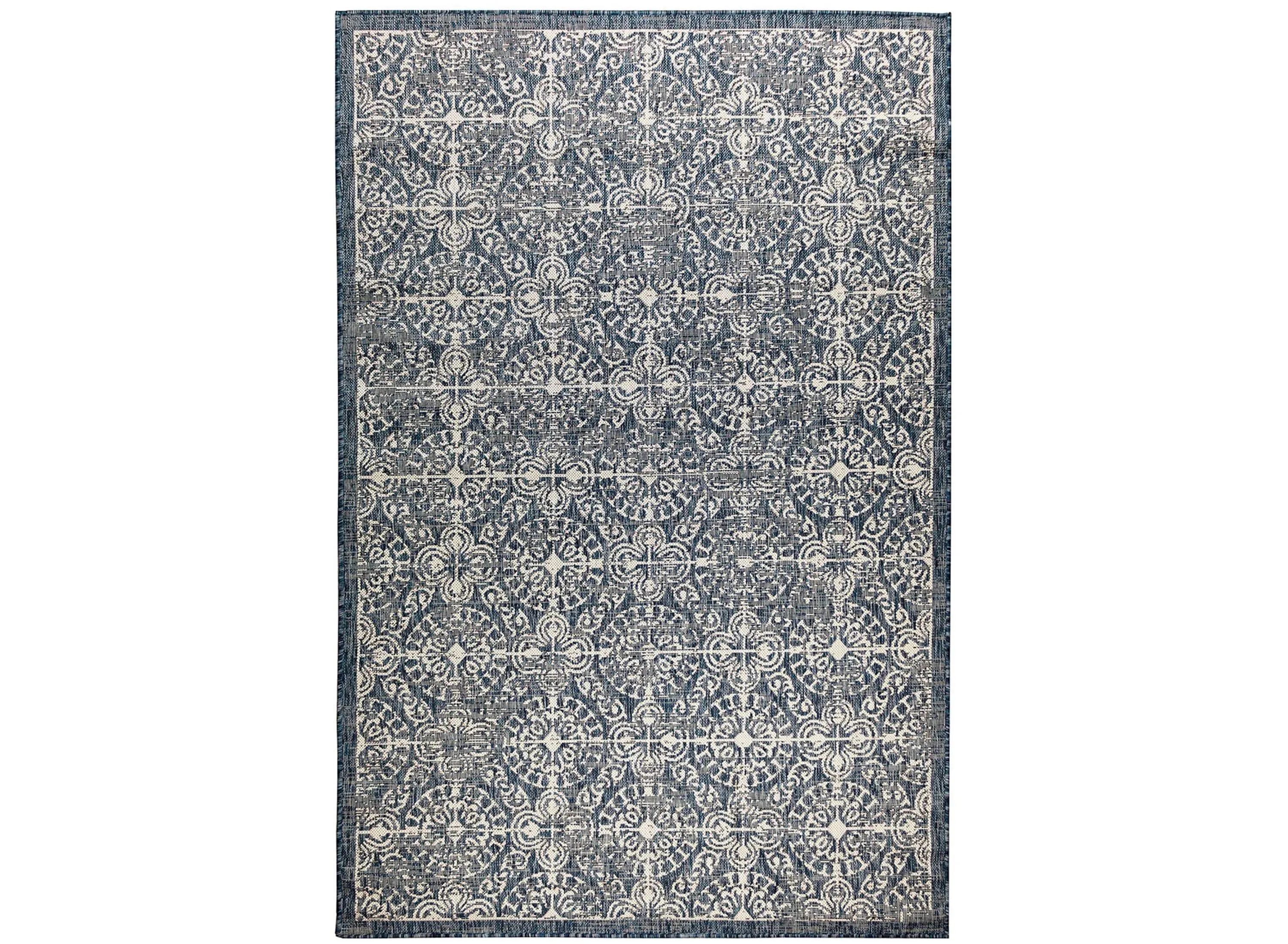 Carmel Antique Tile Rug in Navy by Trans-Ocean Import Co Inc