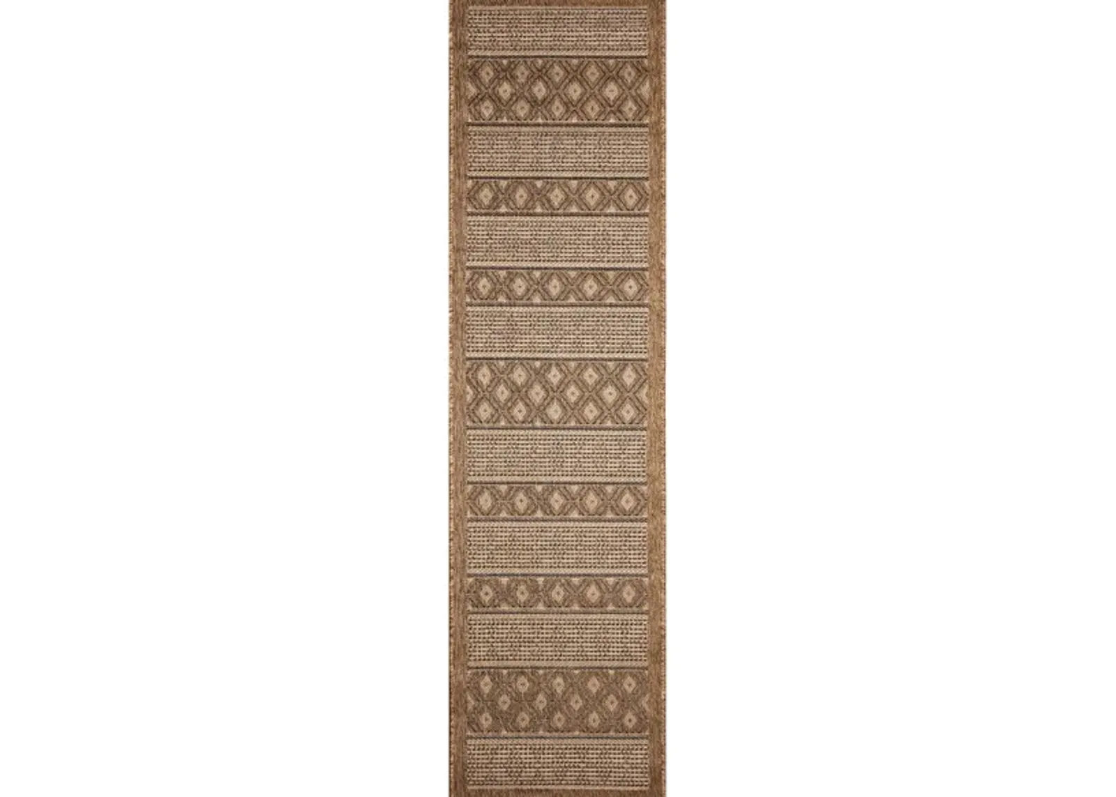 Monterey Tribal Stripe Indoor/Outdoor Rug in Brown by Trans-Ocean Import Co Inc