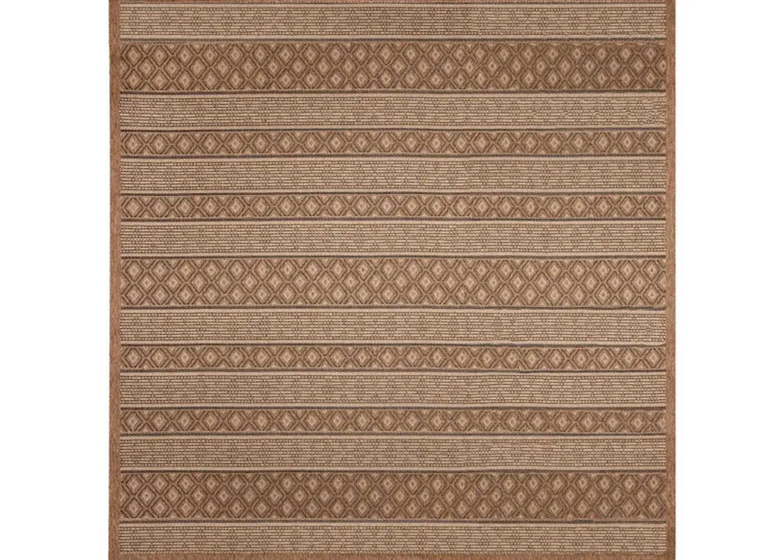 Monterey Tribal Stripe Indoor/Outdoor Rug in Brown by Trans-Ocean Import Co Inc