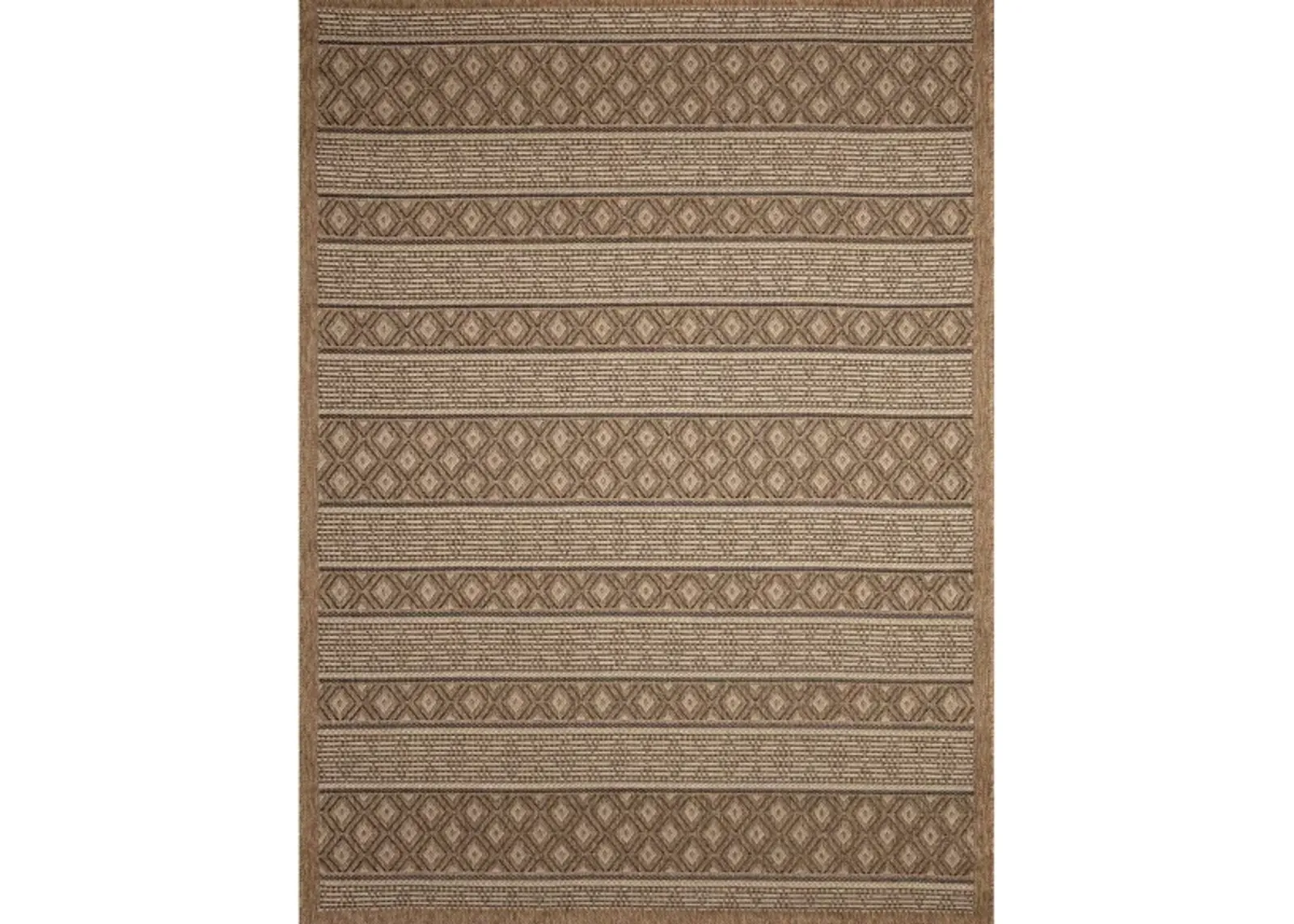 Monterey Tribal Stripe Indoor/Outdoor Rug in Brown by Trans-Ocean Import Co Inc