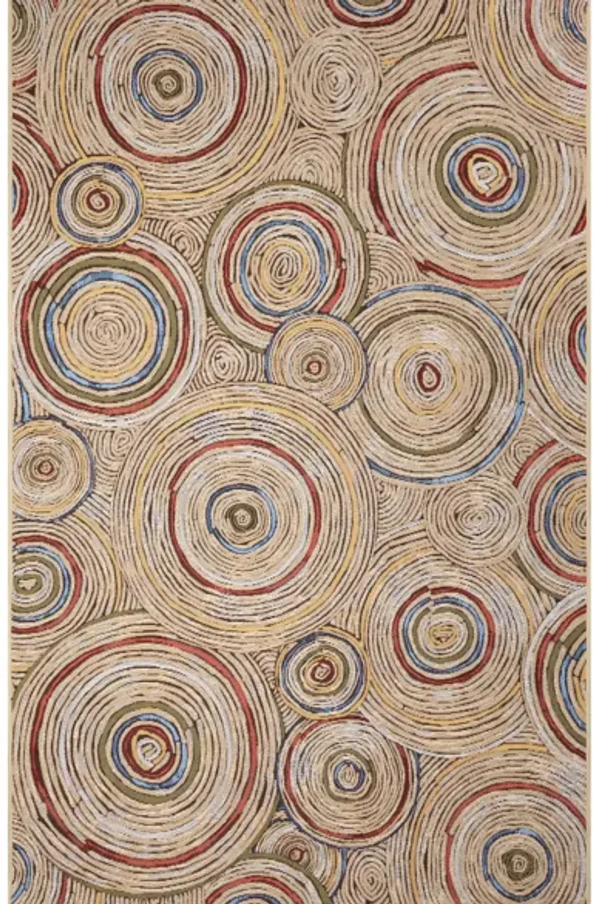 Marina Basket Circles Indoor/Outdoor Area Rug