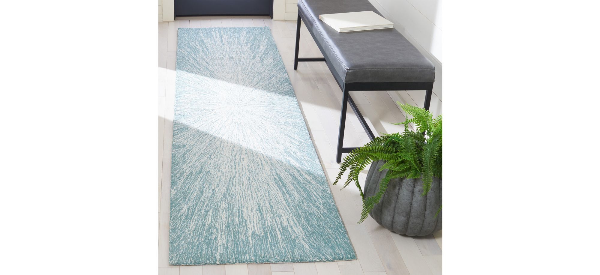 Uruha Runner Rug in Aqua by Safavieh