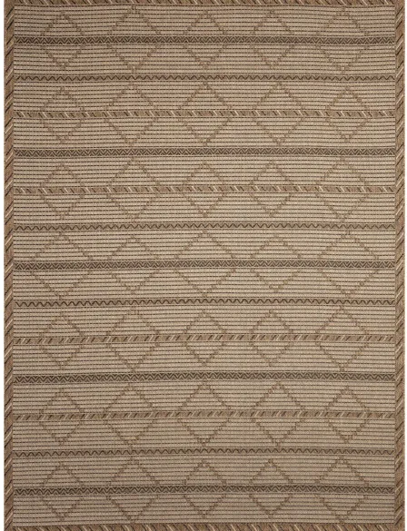 Monterey Delicate Diamond Indoor/Outdoor Rug in Black;Brown by Trans-Ocean Import Co Inc