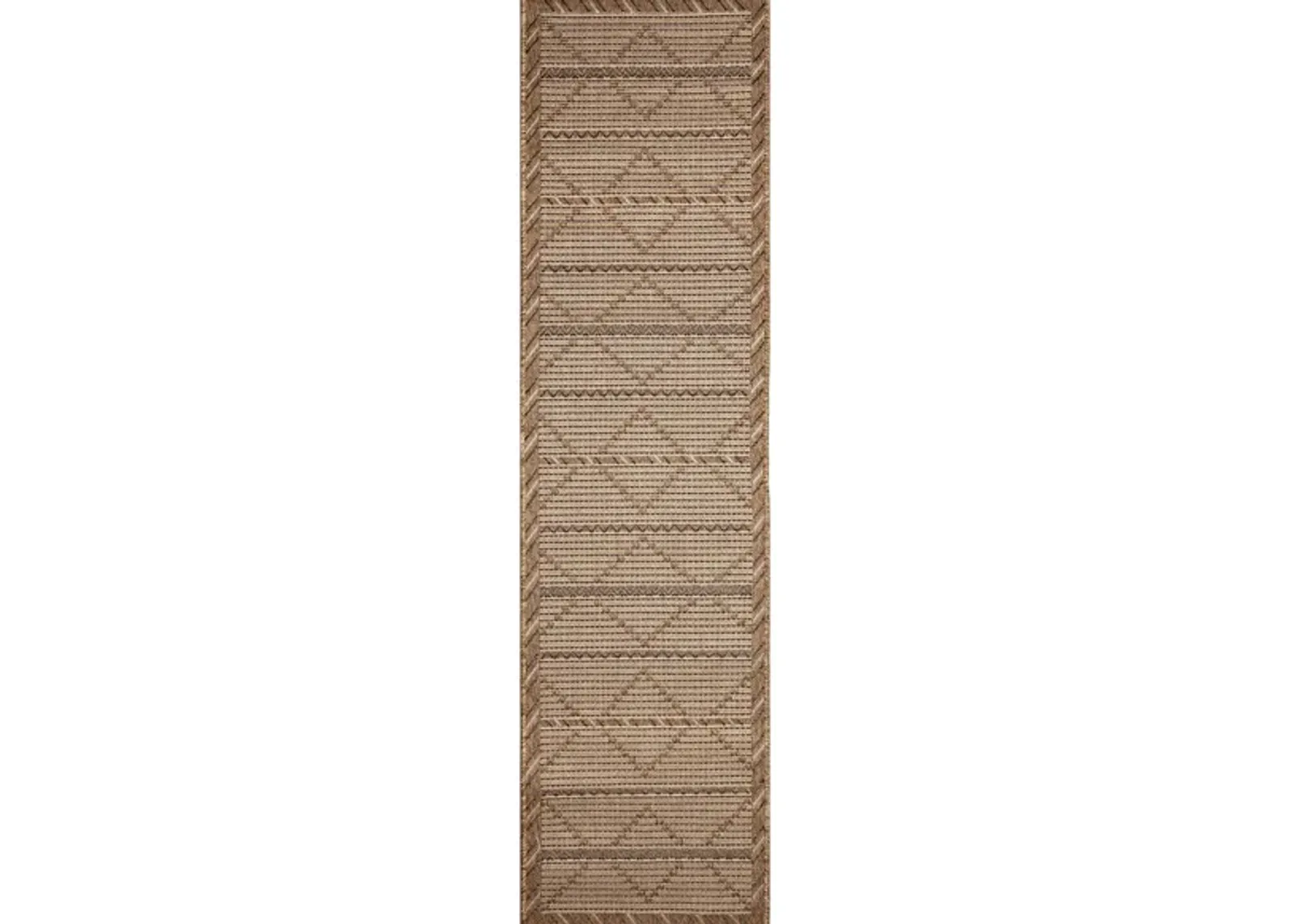 Monterey Delicate Diamond Indoor/Outdoor Rug in Black;Brown by Trans-Ocean Import Co Inc