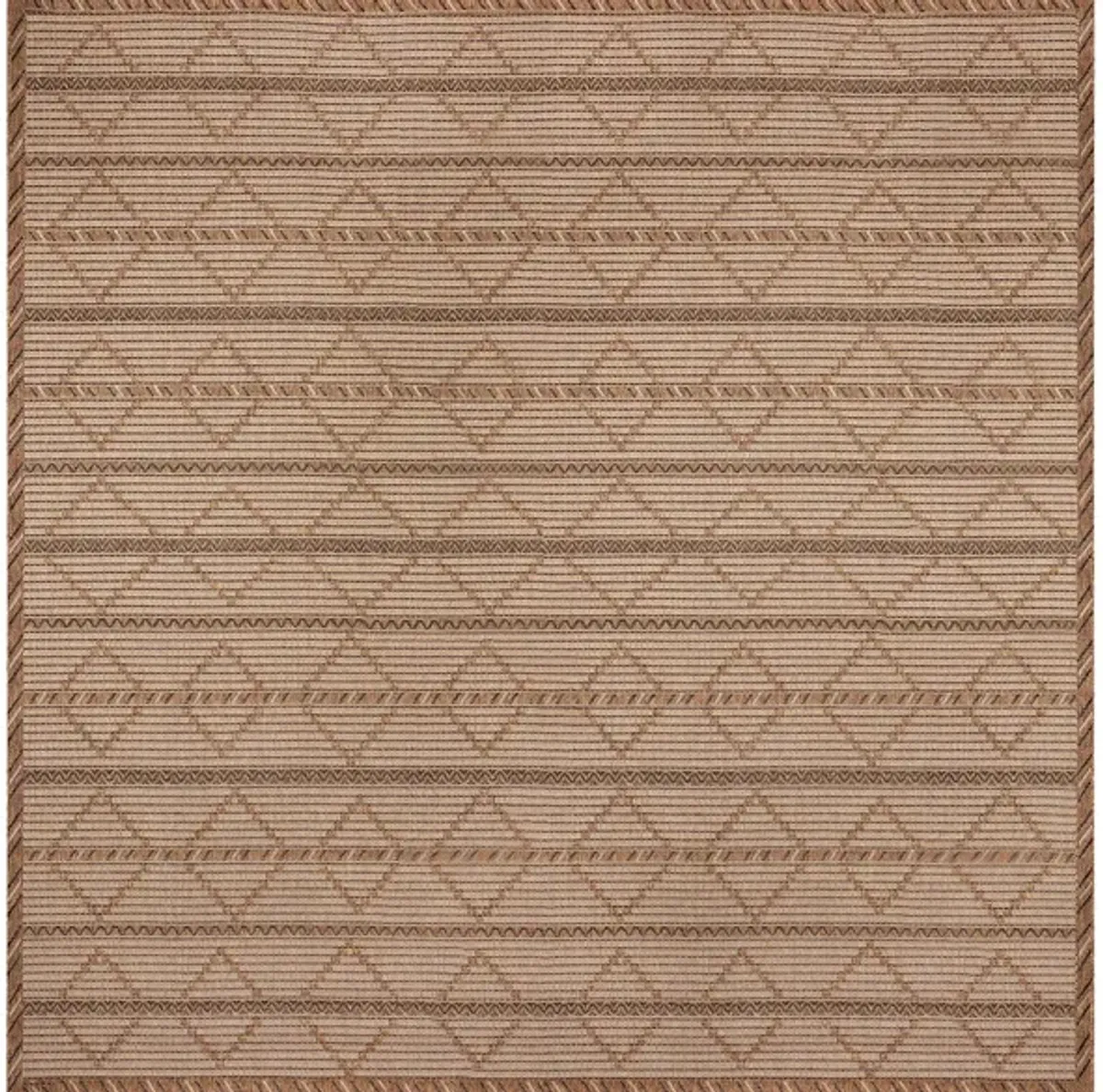 Monterey Delicate Diamond Indoor/Outdoor Rug in Black;Brown by Trans-Ocean Import Co Inc