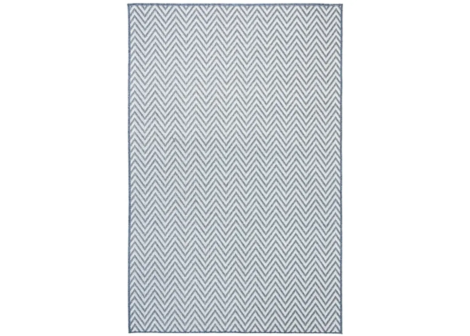 Bermuda Chevron Indoor/Outdoor Area Rug in Blue & Creme by Safavieh