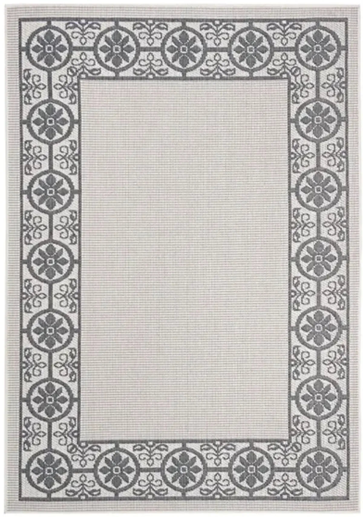 Bermuda St. David Indoor/Outdoor Area Rug in Ivory & Charcoal by Safavieh