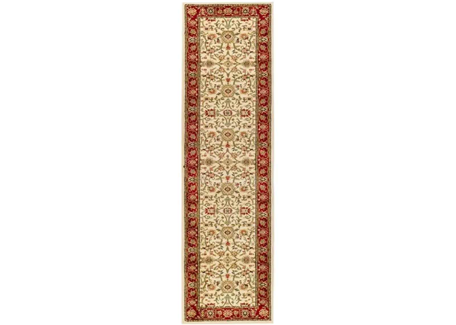 Lyndhurst Runner Rug in Ivory / Red by Safavieh