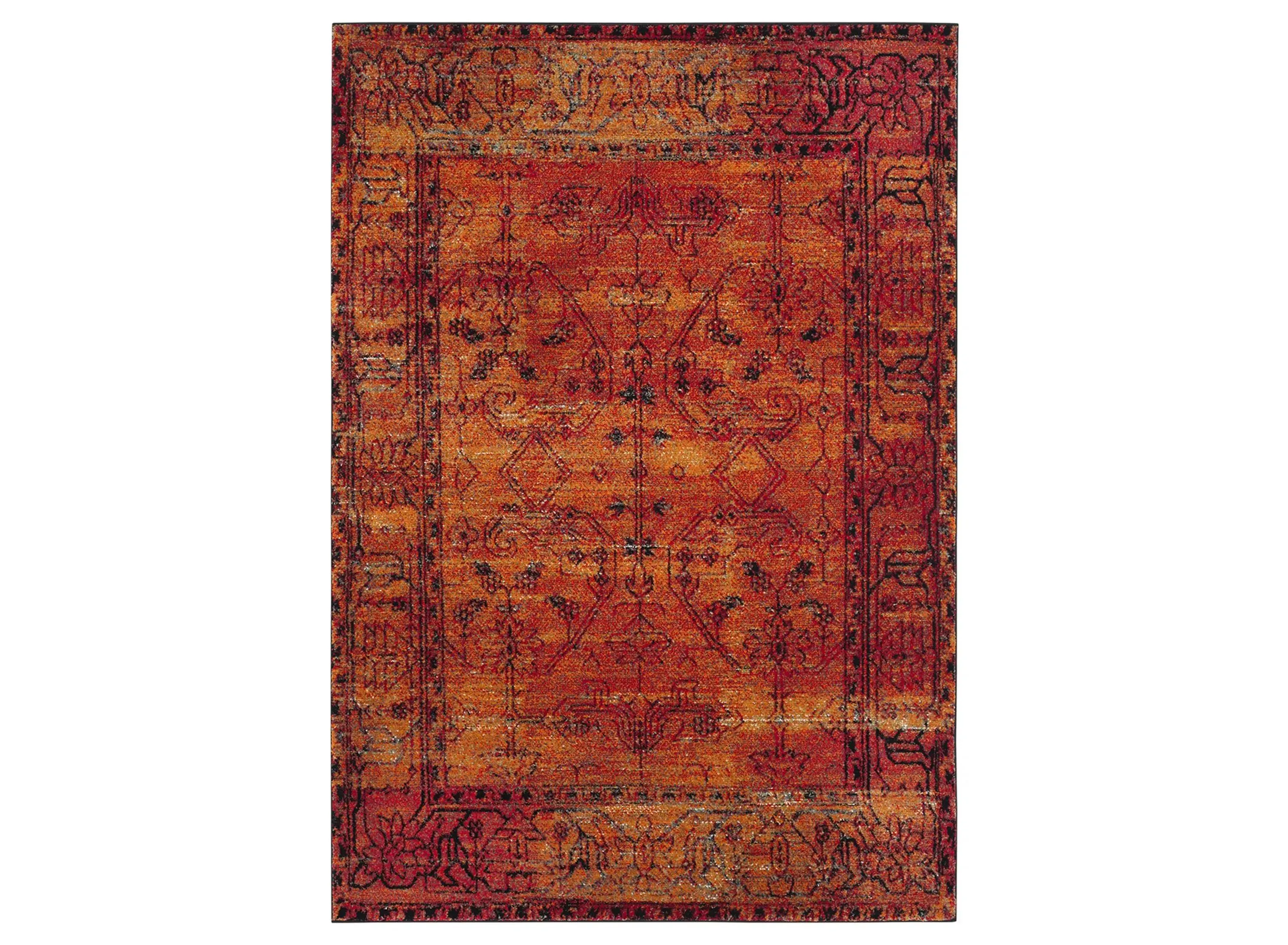 Vintage Hamadan I Area Rug in Orange by Safavieh