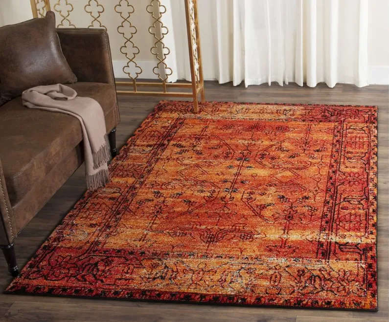 Vintage Hamadan I Area Rug in Orange by Safavieh