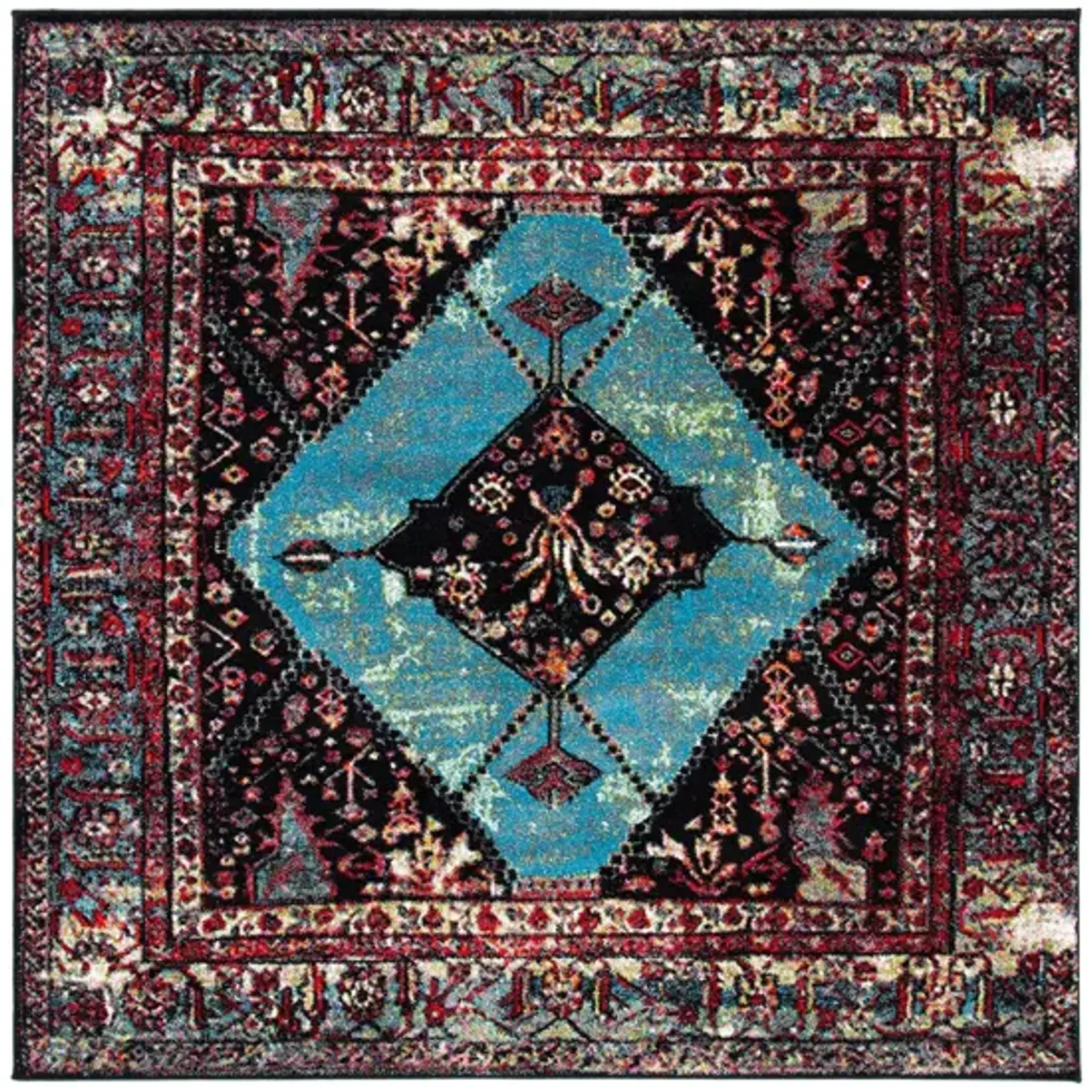 Vintage Hamadan I Area Rug in Red & Light Blue by Safavieh