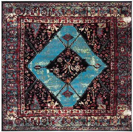 Vintage Hamadan I Area Rug in Red & Light Blue by Safavieh