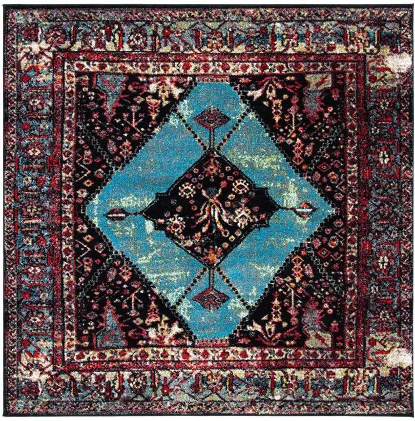 Vintage Hamadan I Area Rug in Red & Light Blue by Safavieh