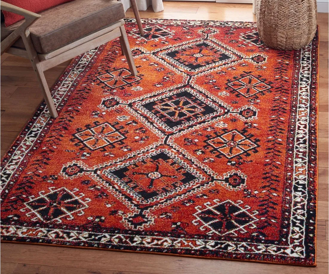 Vintage Hamadan IV Area Rug in Orange & Red by Safavieh