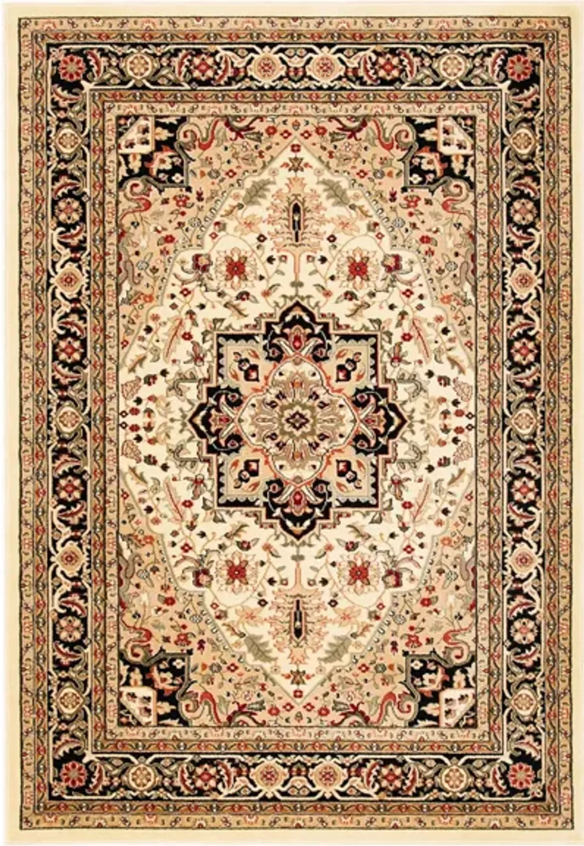 Mercia Area Rug in Beige / Black by Safavieh