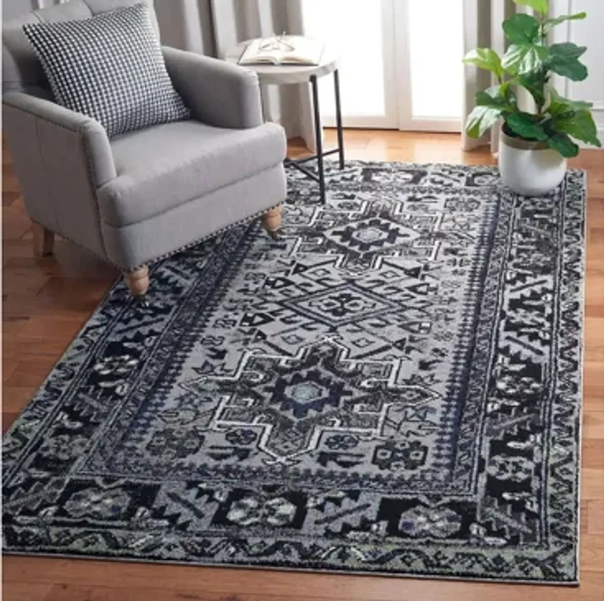 Darius Light Grey Area Rug