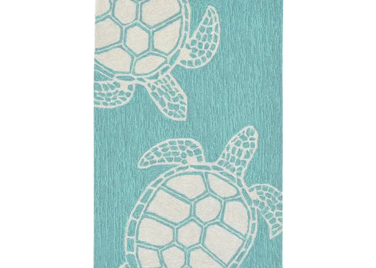 Turtle Indoor/Outdoor Area Rug in Aqua by Trans-Ocean Import Co Inc