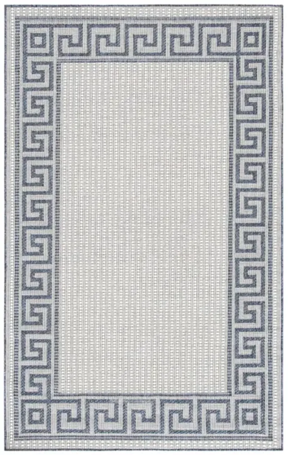 Bermuda Greek Key Indoor/Outdoor Area Rug in Ivory & Blue by Safavieh