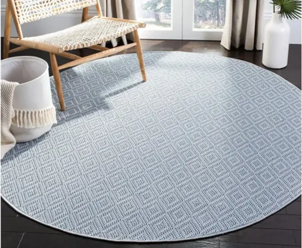 Bermuda Tight Diamond Indoor/Outdoor Round Area Rug