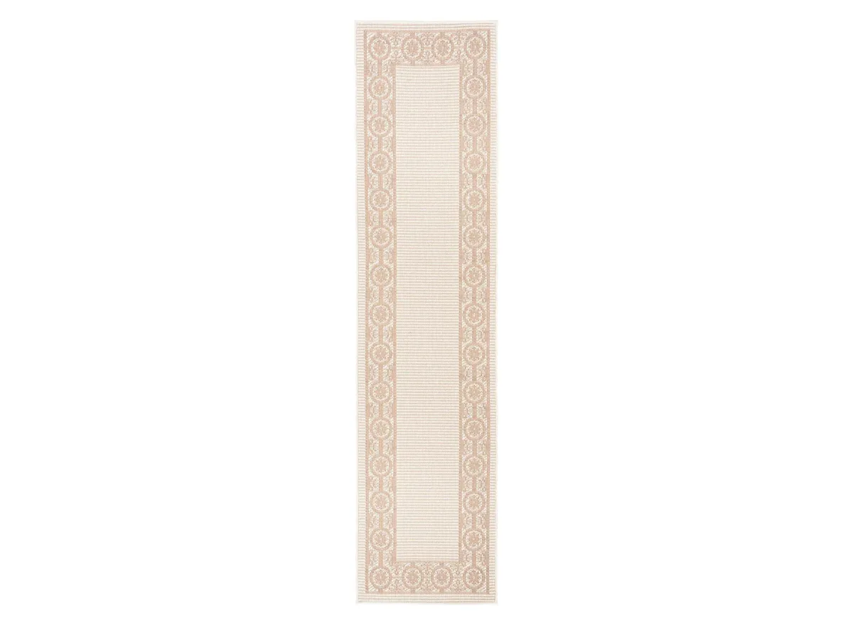 Bermuda St. David Indoor/Outdoor Runner Rug in Ivory & Beige by Safavieh