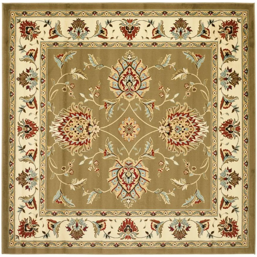 Mersey Area Rug in Green / Ivory by Safavieh