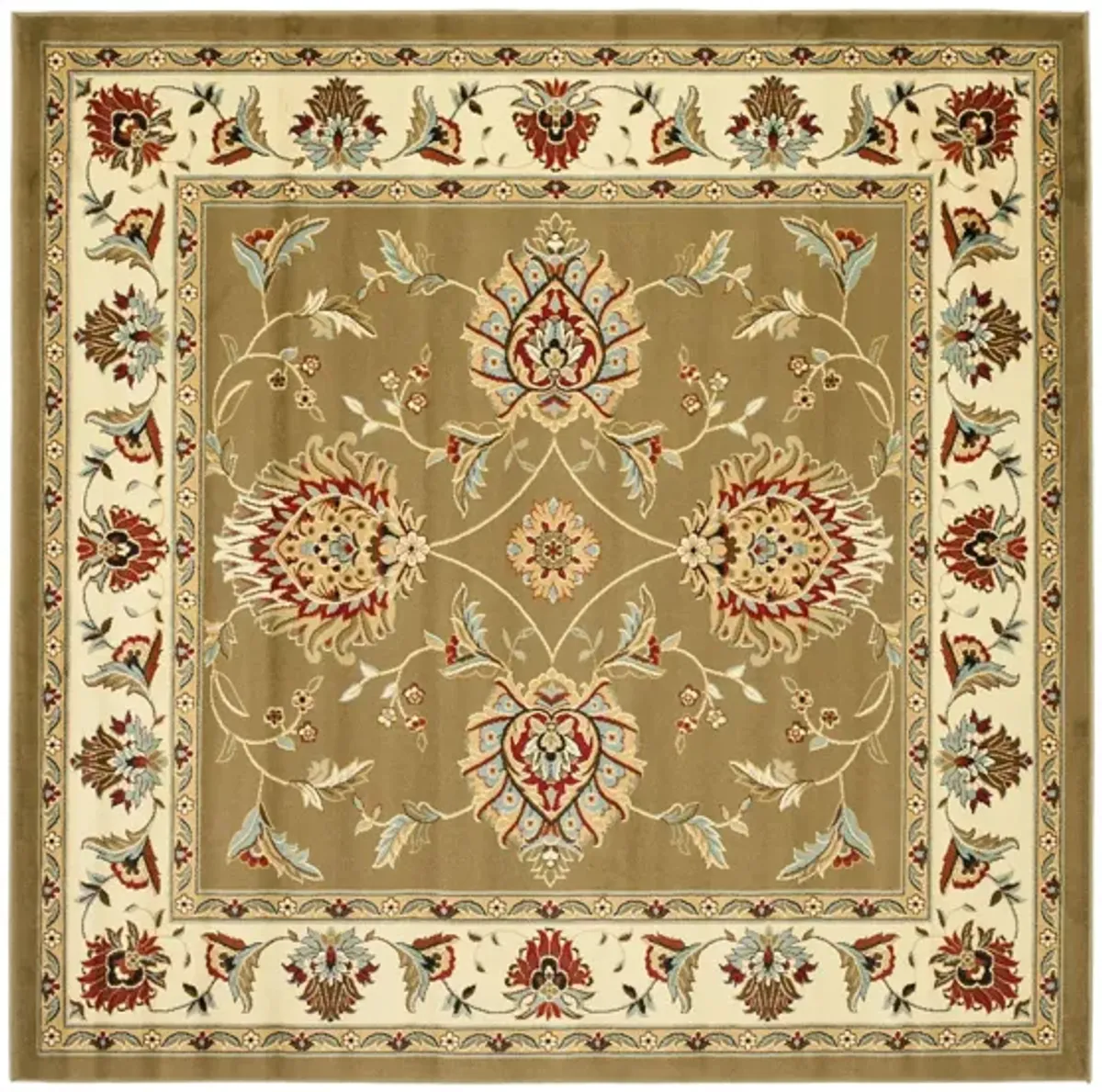 Mersey Area Rug in Green / Ivory by Safavieh