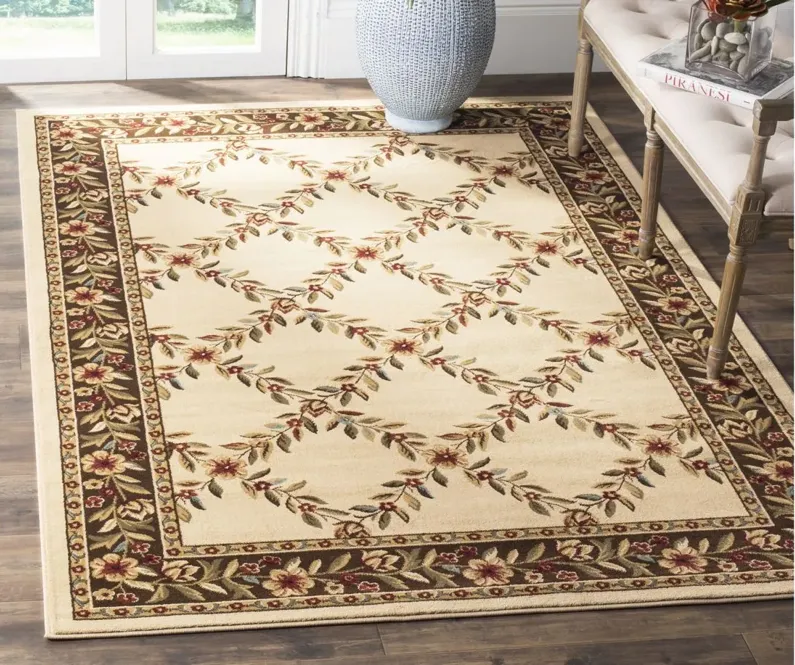 Queensferry Area Rug in Ivory / Brown by Safavieh