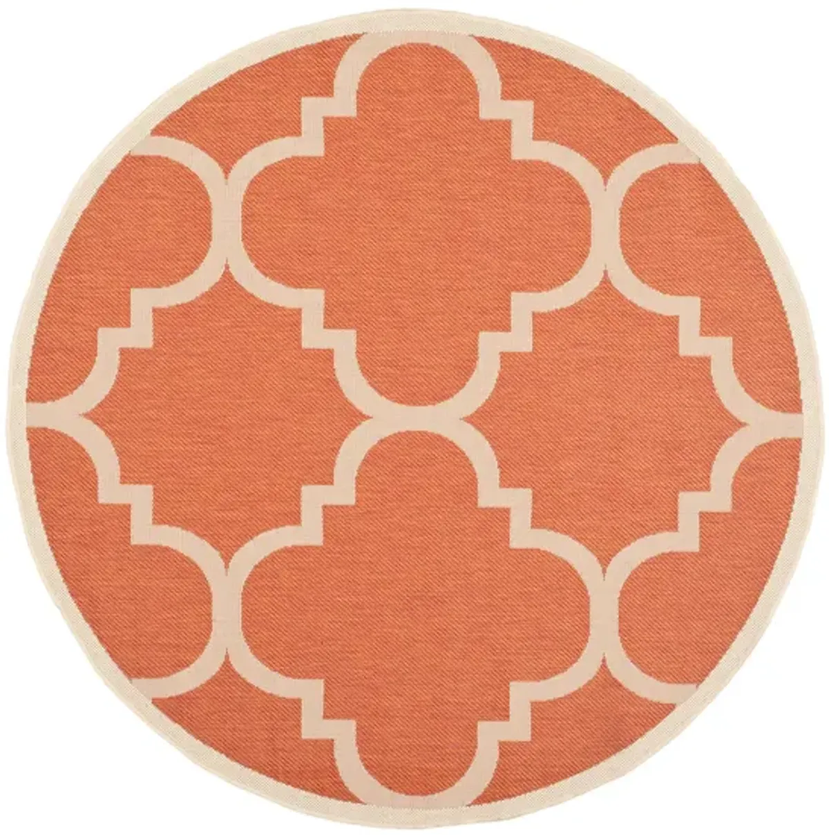 Courtyard Morocco Indoor/Outdoor Area Rug Round in Terracotta by Safavieh