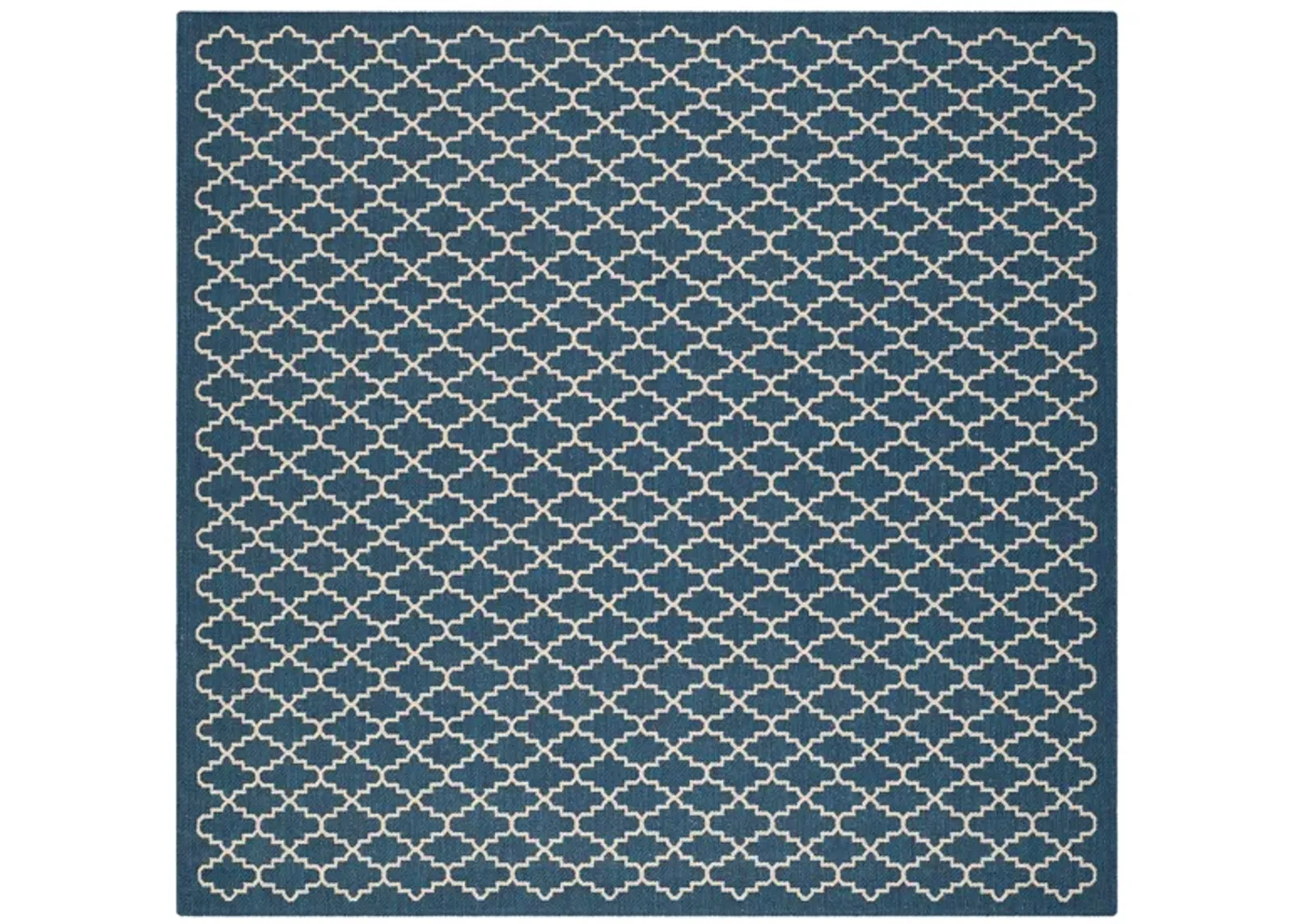 Courtyard Link Indoor/Outdoor Area Rug in Navy & Beige by Safavieh