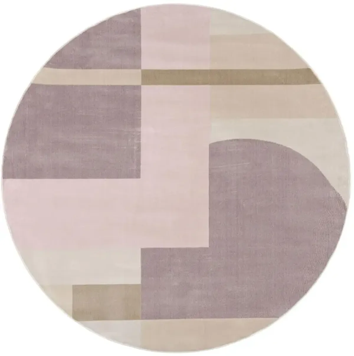 Ordena Round Area Rug in Pink/Purple by Safavieh