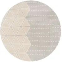 Omnette Round Area Rug in Gray/Ivory by Safavieh
