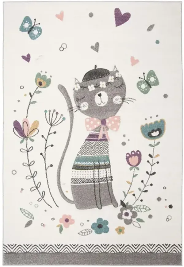 Carousel Cat Kids Area Rug