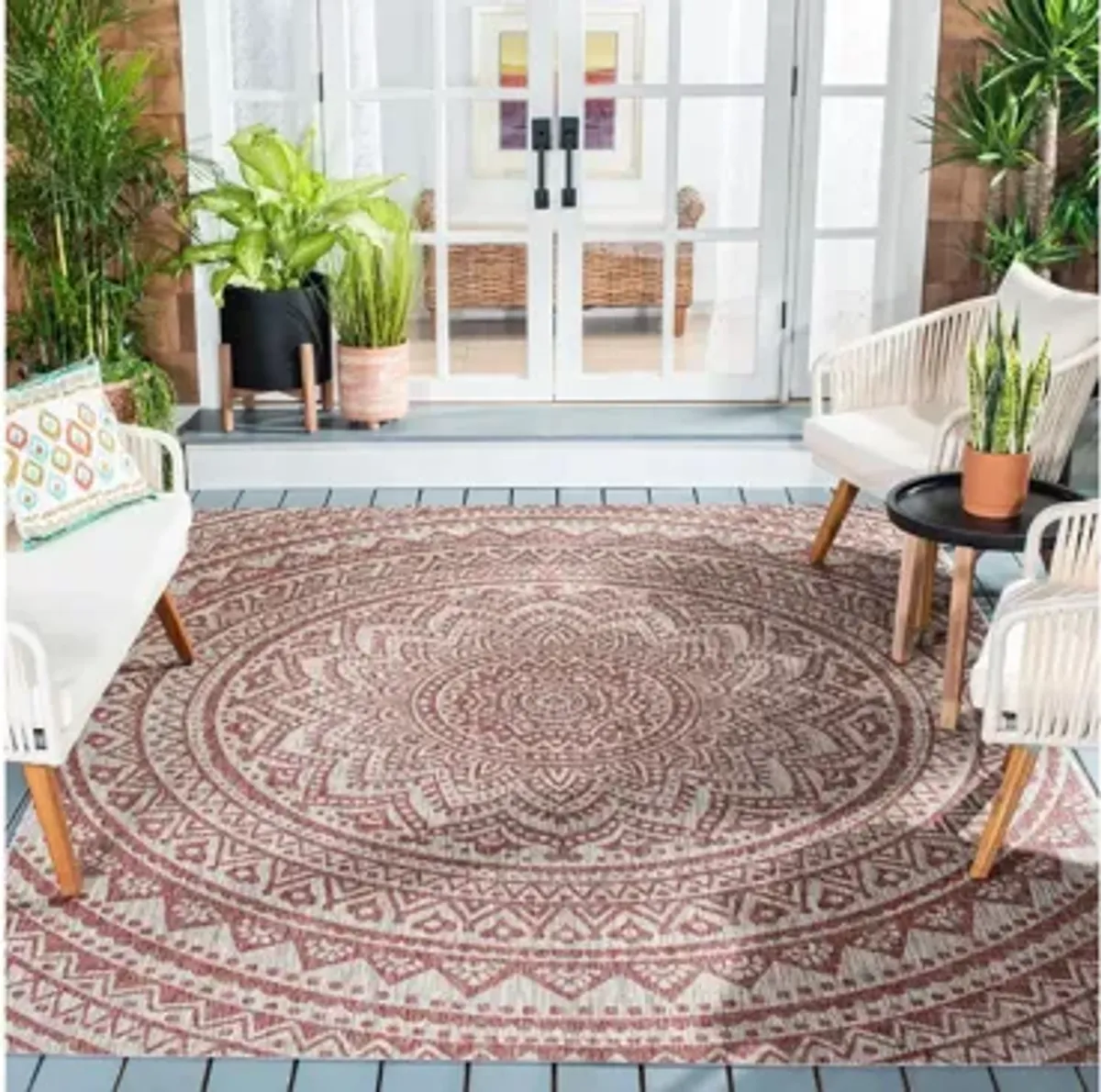 Courtyard Mandala Indoor/Outdoor Area Rug