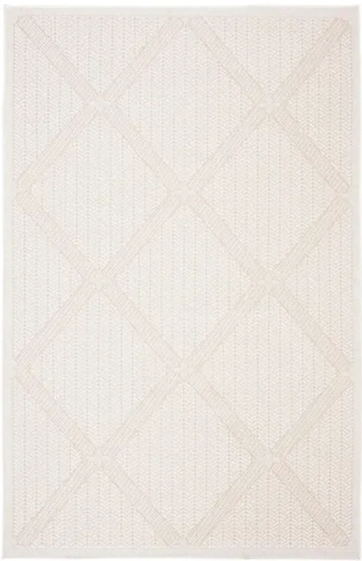 Bermuda Wide Diamond Indoor/Outdoor Area Rug in Cream & Beige by Safavieh