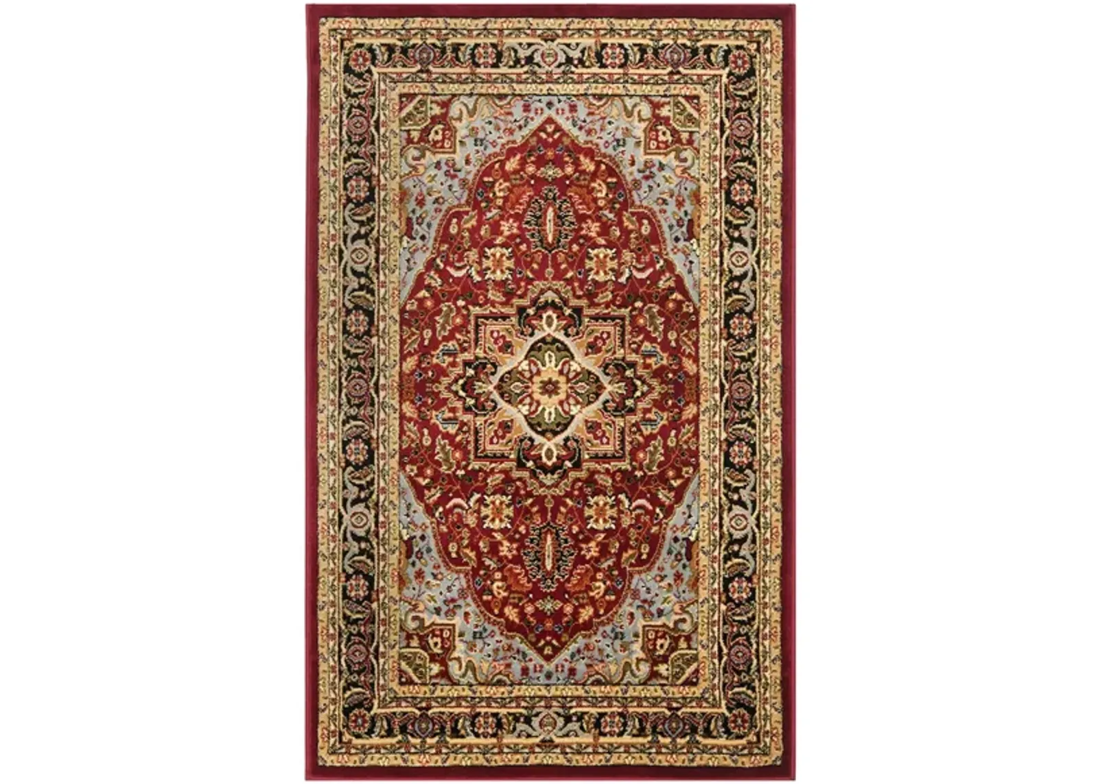 Mercia Area Rug in Red / Black by Safavieh