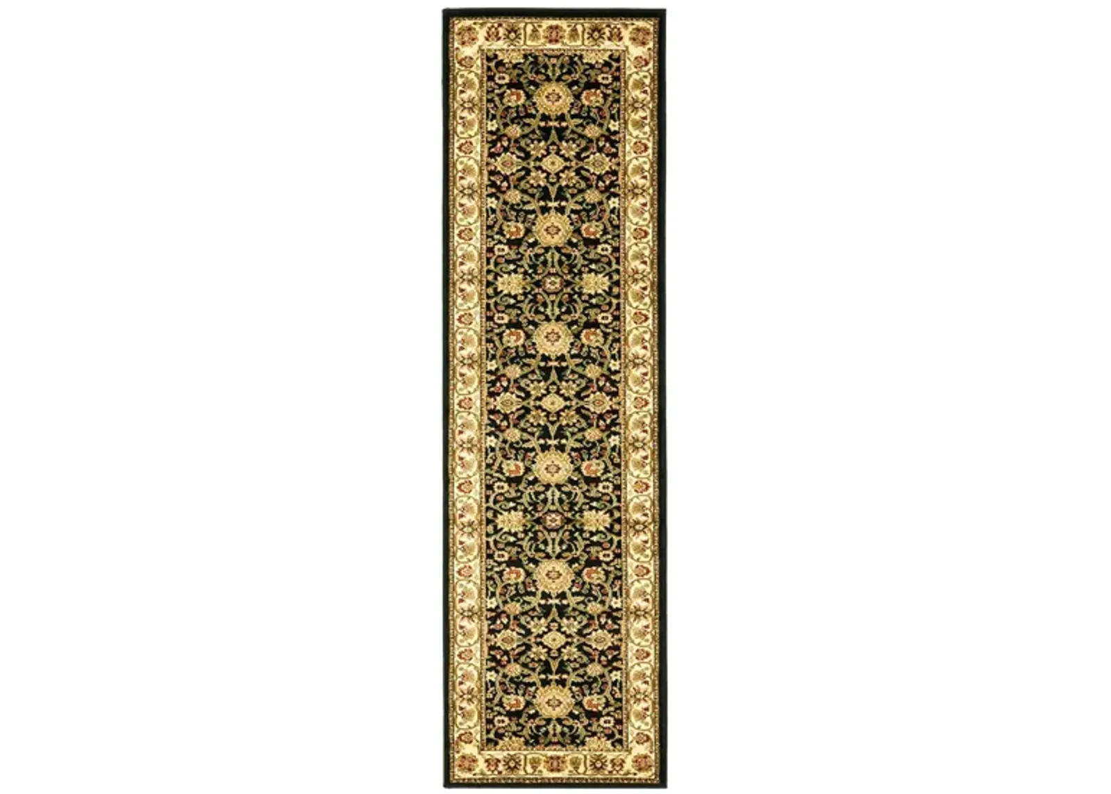 Lyndhurst Runner Rug in Black / Ivory by Safavieh