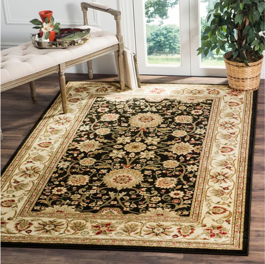 Lyndhurst Area Rug in Black / Ivory by Safavieh