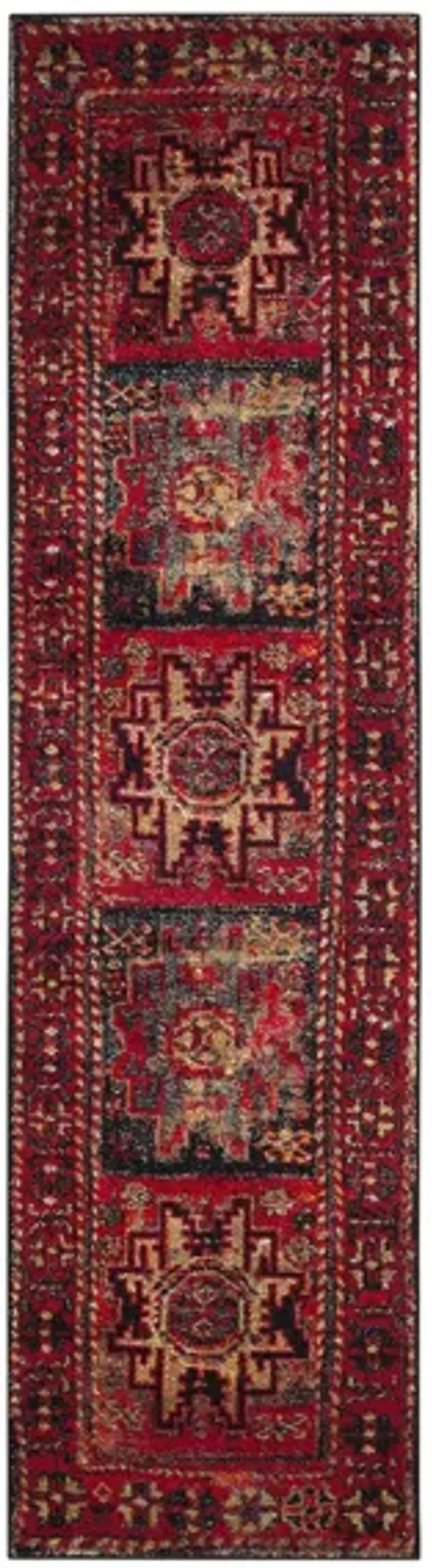 Zagros Red Runner Rug in Red by Safavieh